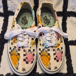 Vans Mens 6.5 Womens 8 Spongebob Squarepants Collaboration Low Top Sneakers Shoe